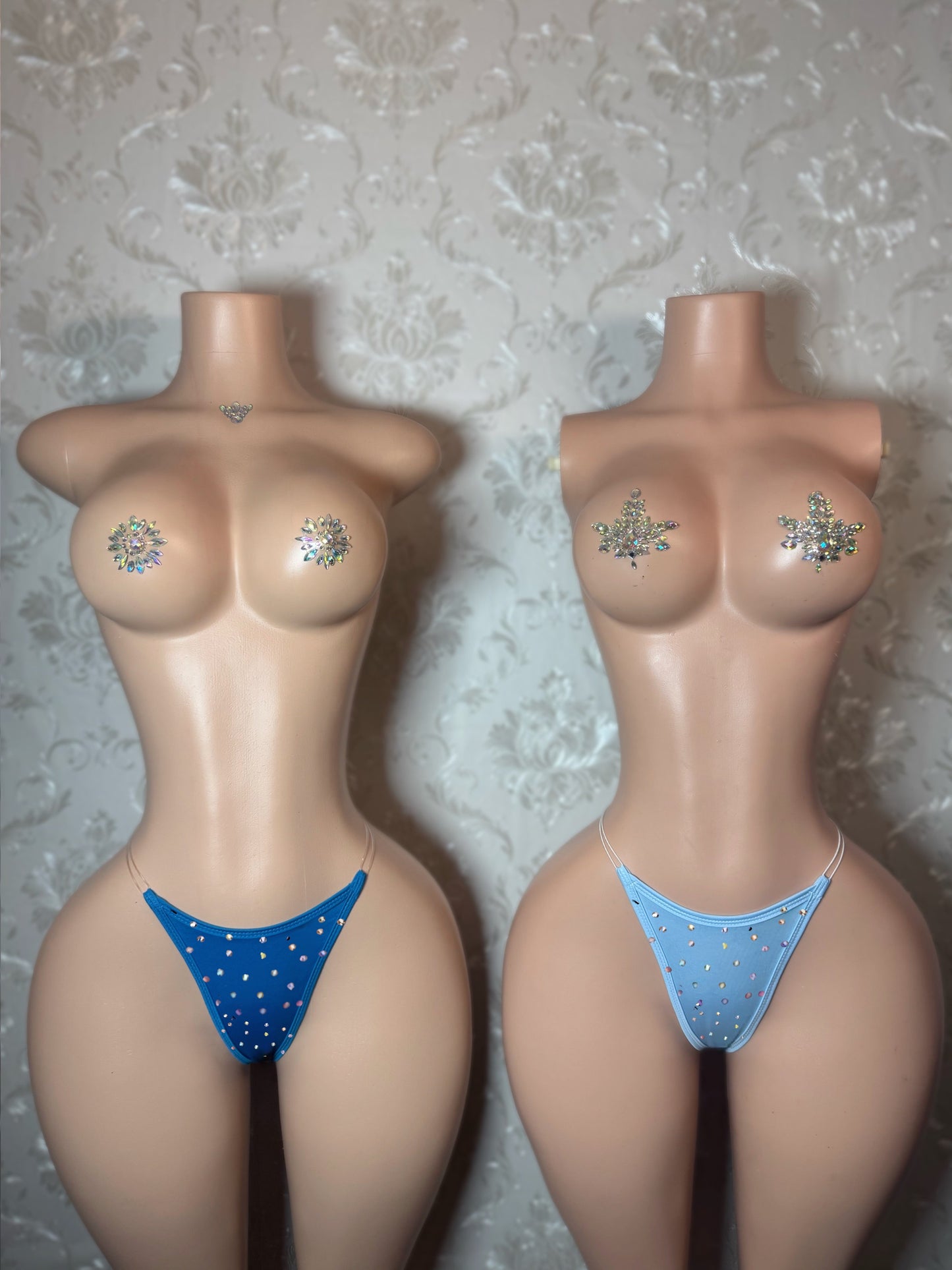 Corded Thong Optional Rhinestones 1 Piece Single One Size XS-XL