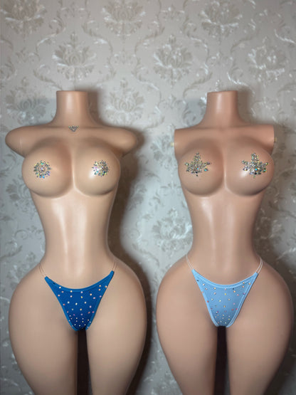 Corded Thong Optional Rhinestones 1 Piece Single One Size XS-XL