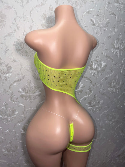 Boss Chick Mesh 2 Piece Romper Set Fits XS-L