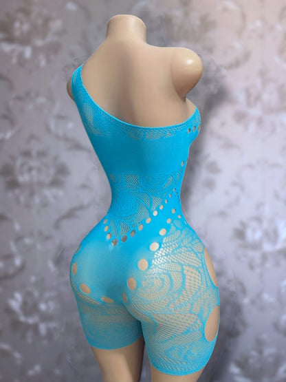 Jaidyn Hearts Lace Asymmetrical Romper Fits XS-XL