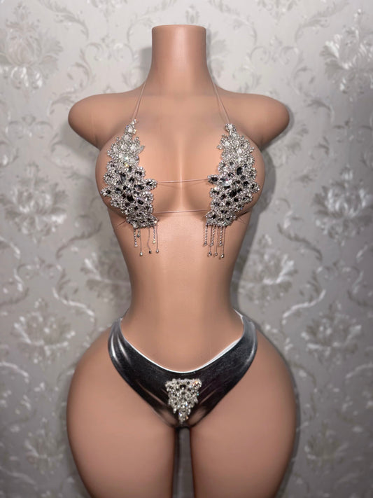 High Priestess Crystal Bikini Birthday Set With Tassels
