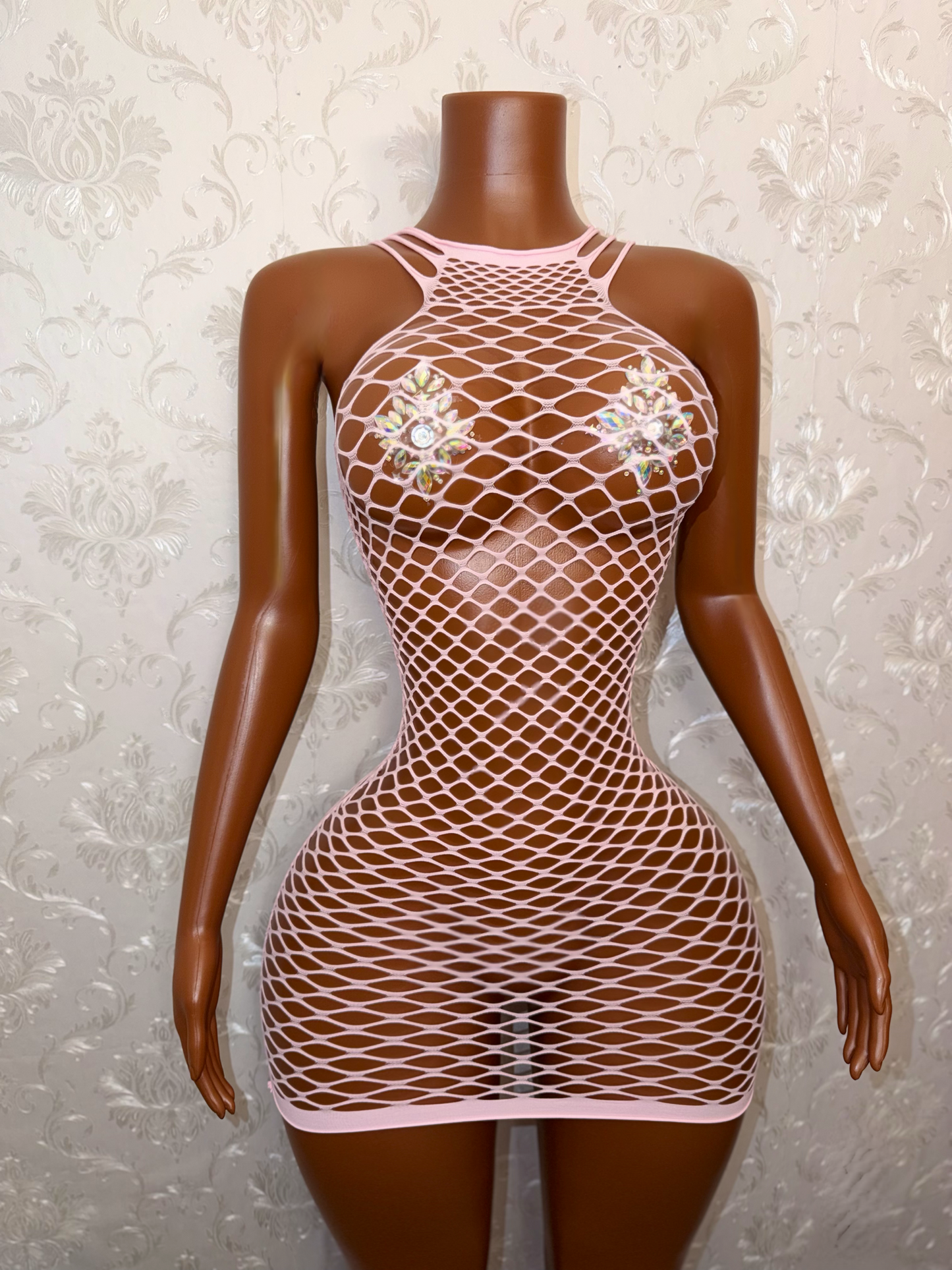 Body Fishnet Bodycon Dress One Size Fits All