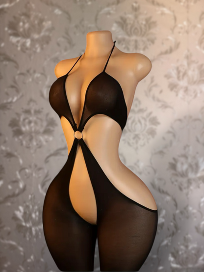 Star — O-Ring Mesh Jumpsuit Bodystocking Fits XS-L