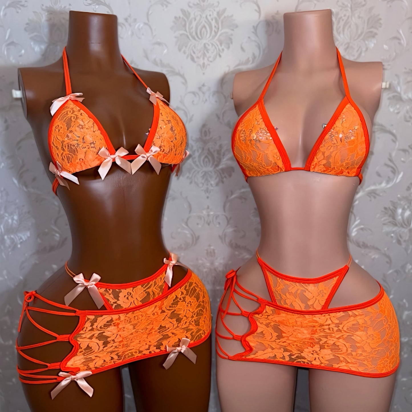 Floral Lace Skirt Set Collection Fits XS-L