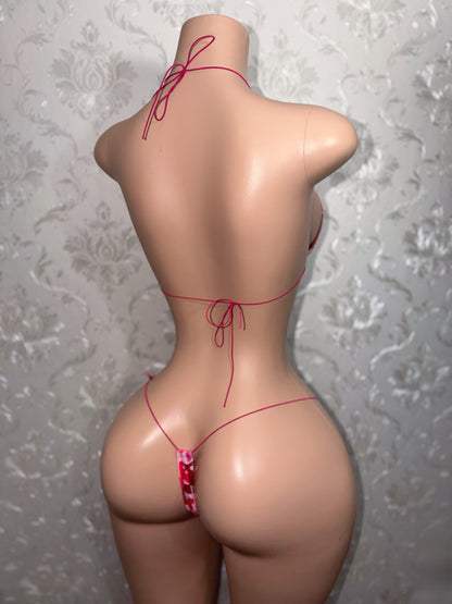 Jungle Doll Pink Camo Bikini Fits XS-L