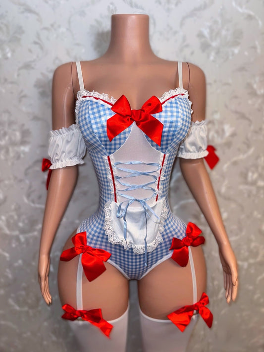 Dorothy Costume 4 Piece Set Includes Headband
