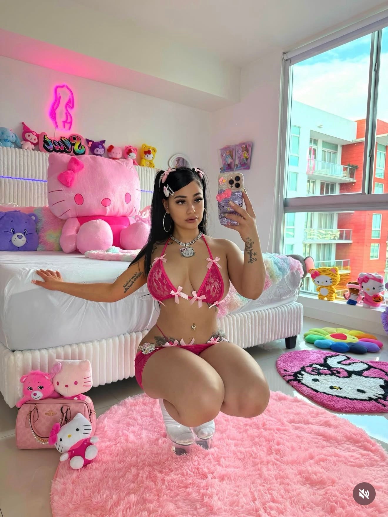 K Barker Lace Skirt Set With Bows As Seen On @xxtiffydollxx Fits XS-M