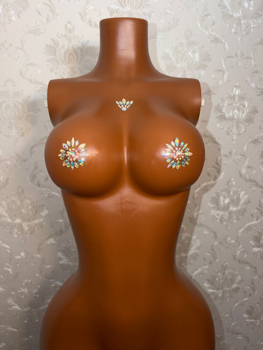 Crystal Pasties Mini Nipple Sticker 3 Piece Set
