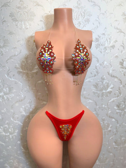 High Priestess — Red & Gold Birthday Set