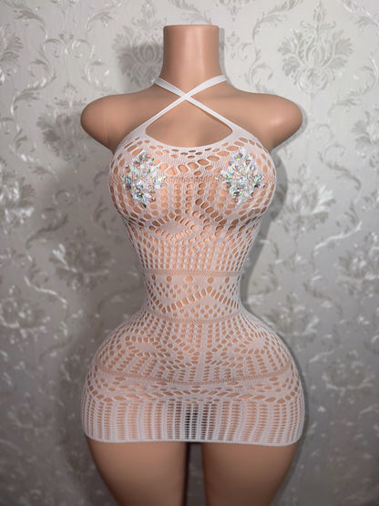 Summerella Fishnet Bodycon Tank Dress One Size Fits All