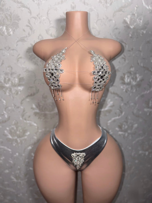 High Priestess Crystal Bikini Birthday Set With Tassels