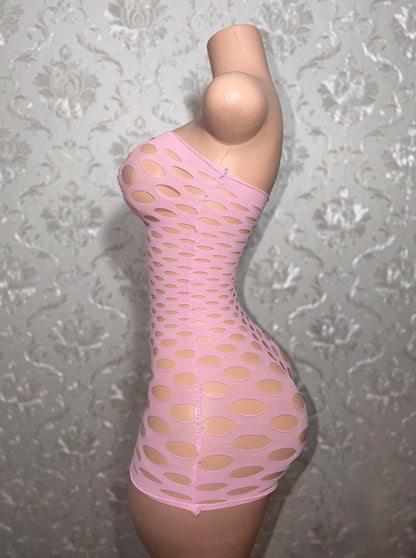 Money Maker Fishnet Dress Fits XS-XL