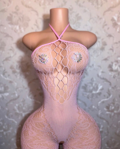 Glo Girl Fishnet Bodystocking Fits XS-L