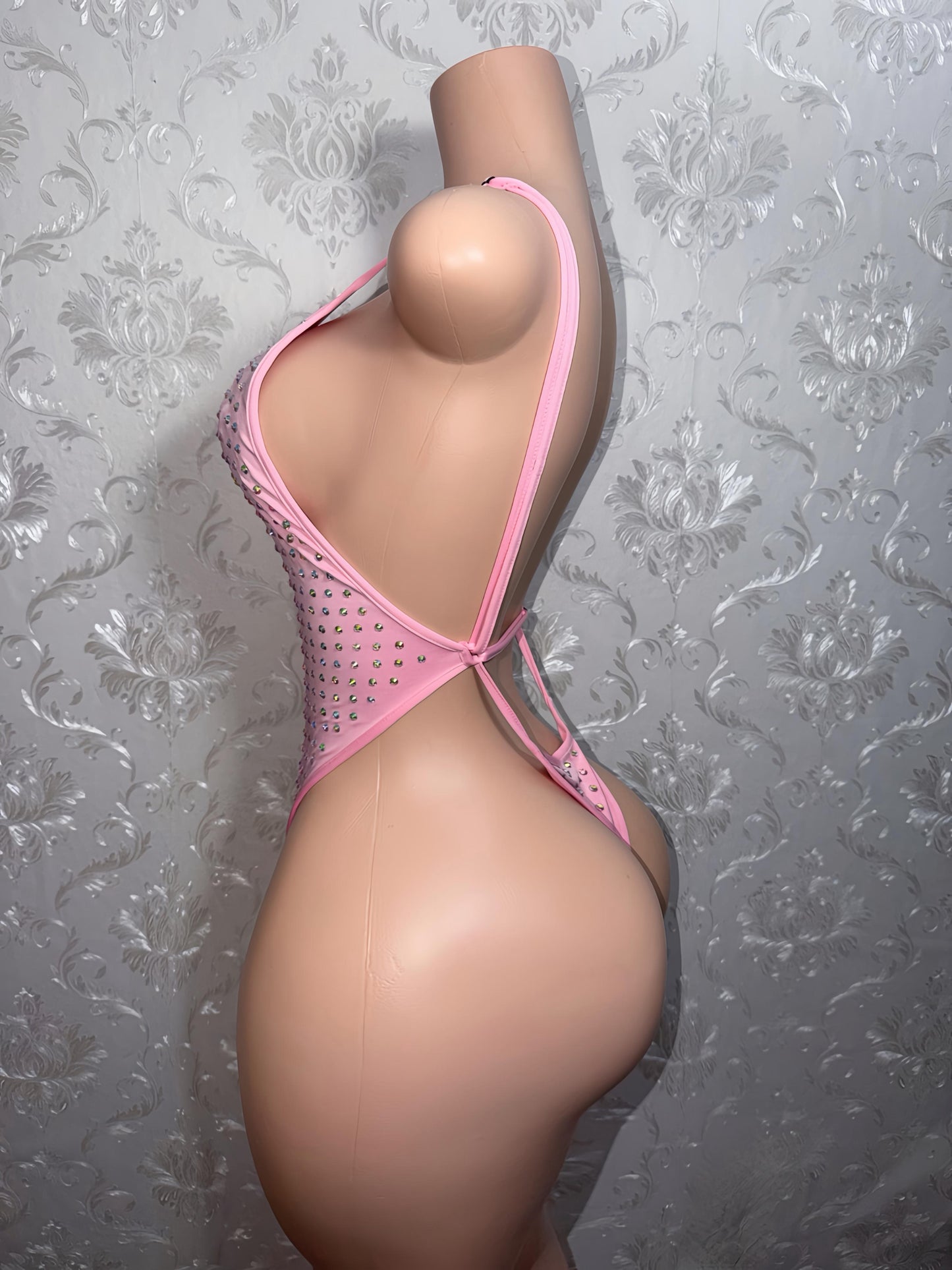 Dream Girl Rhinestone One Piece with Adjusters Fits S-L