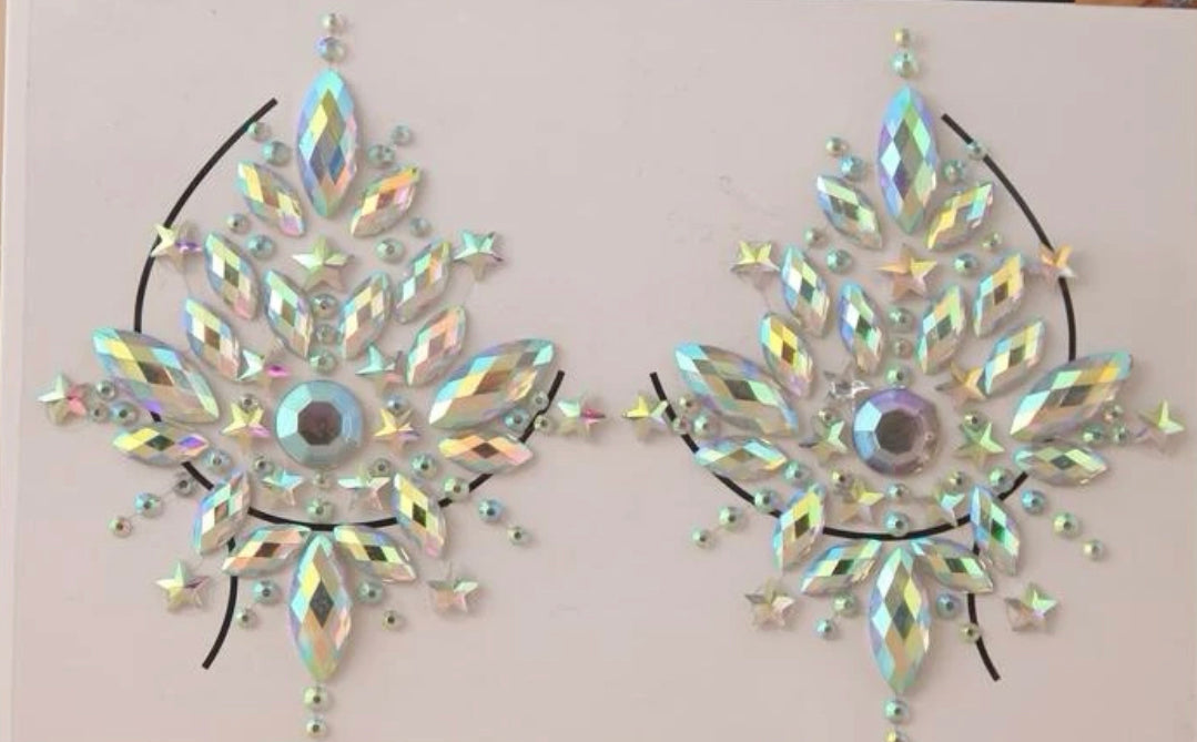 Crystal Pasties - Starburst Traditional with Stars