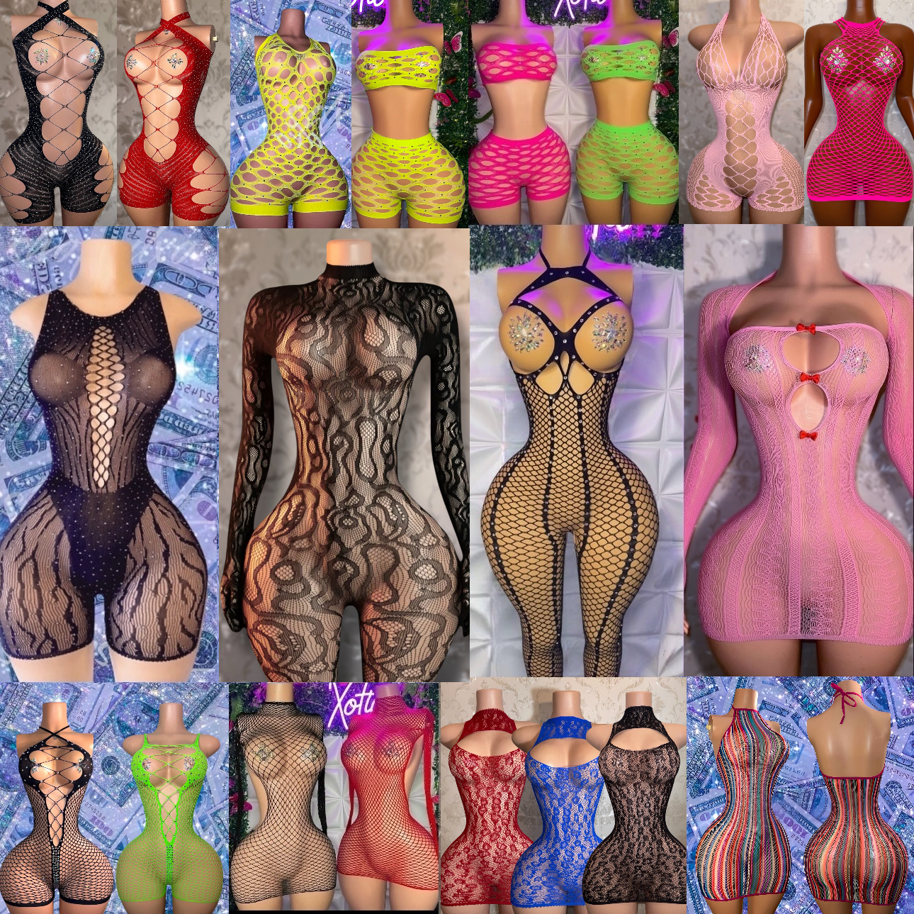 Wholesale Stripper Outfits 40-60% OFF 10 Piece Bundle, Fits XS-L