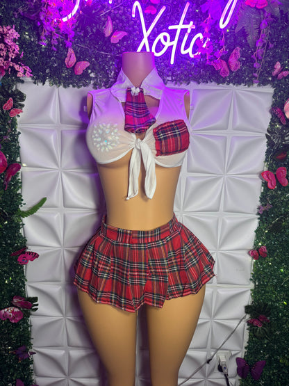 School Girl — 3 Piece Mini Skirt Set
