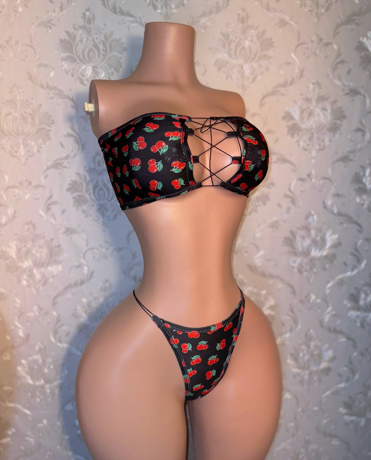 Cherry Bomb —  Bandeau Cherry Bikini