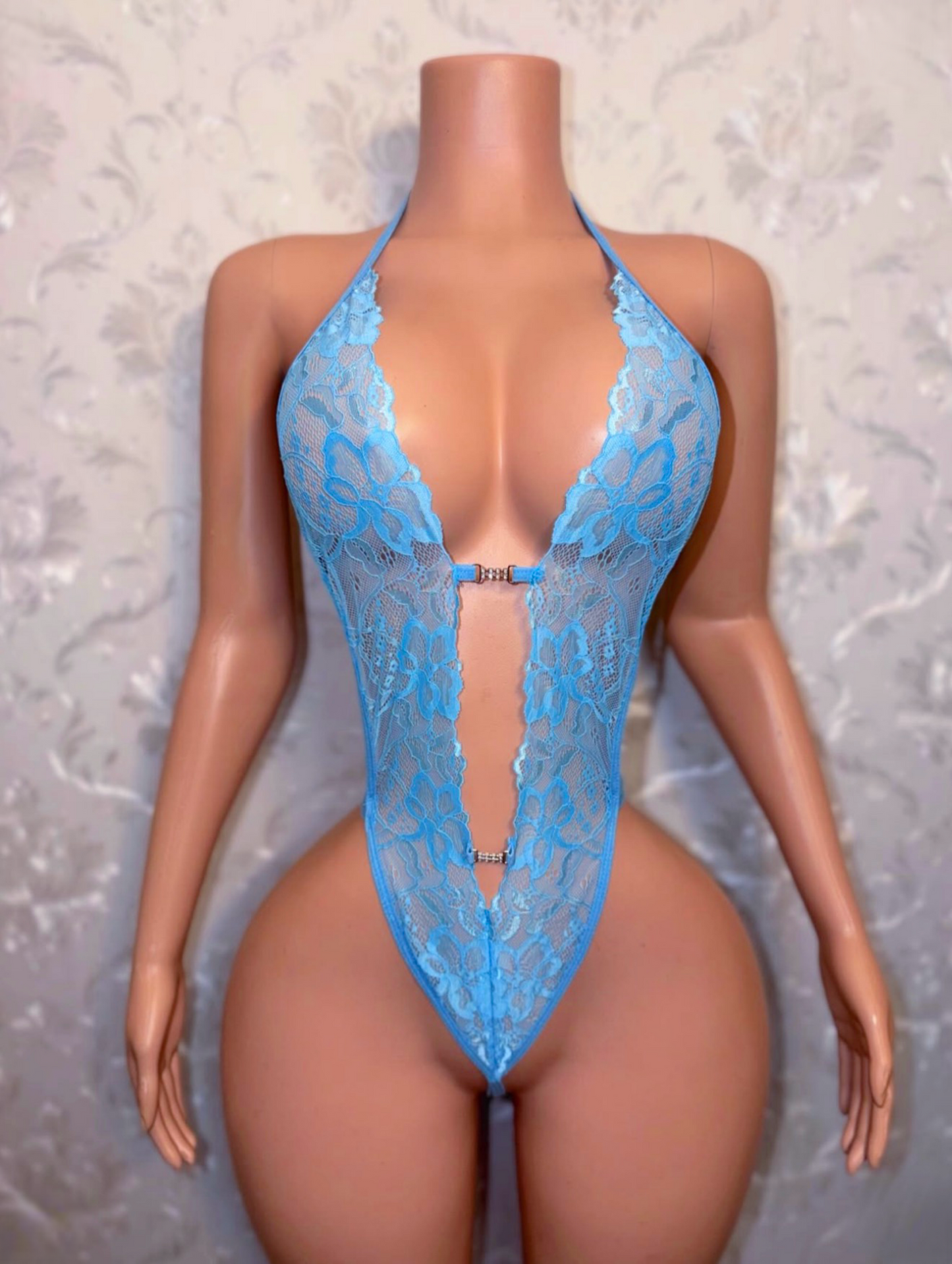 Heaven Sent Baby Blue Lace Bodysuit