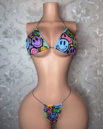 Fruity Pebbles — Triangle Bikini with Rhinestones