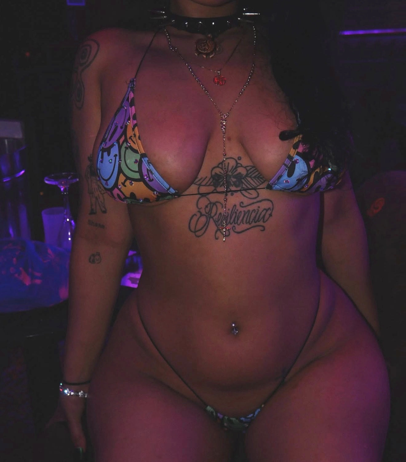 Fruity Pebbles Smiley Face Bikini