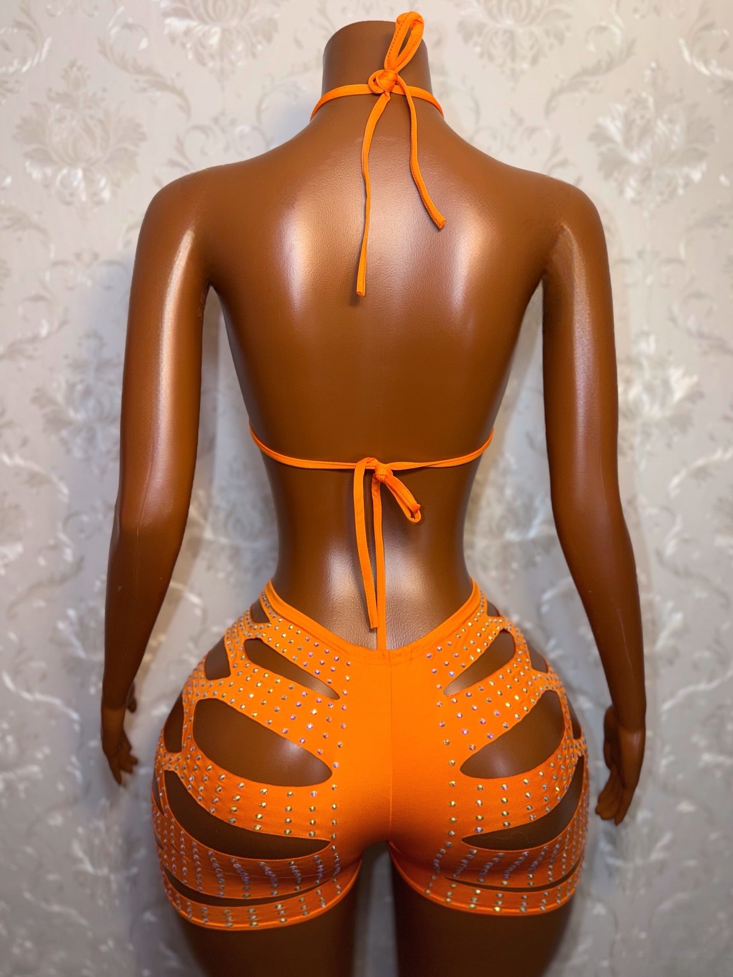 Valentina Diamond Slits Shorts Set fits S-L