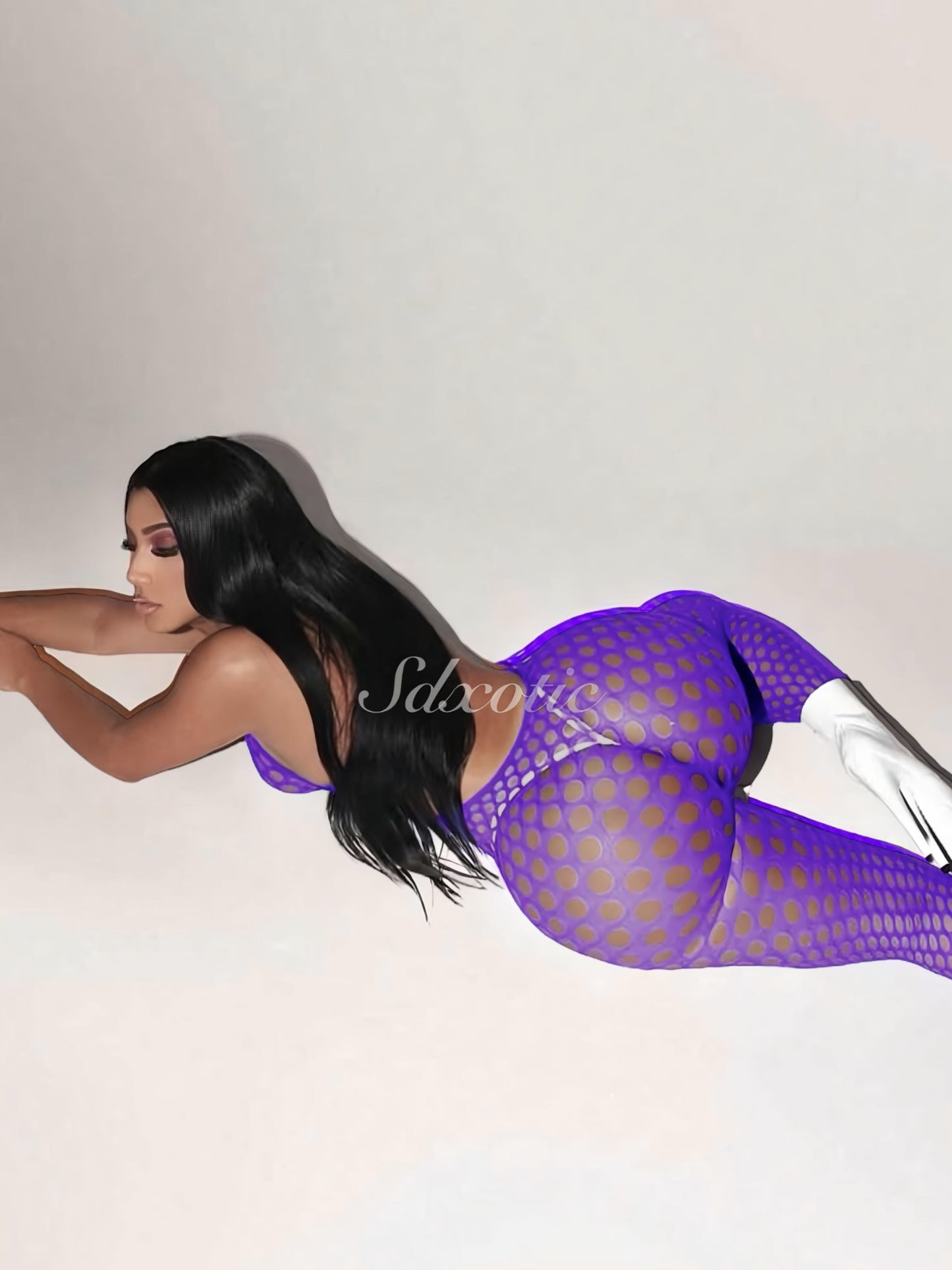 Suki O-Ring Fishnet Bodystocking Fits XS-L