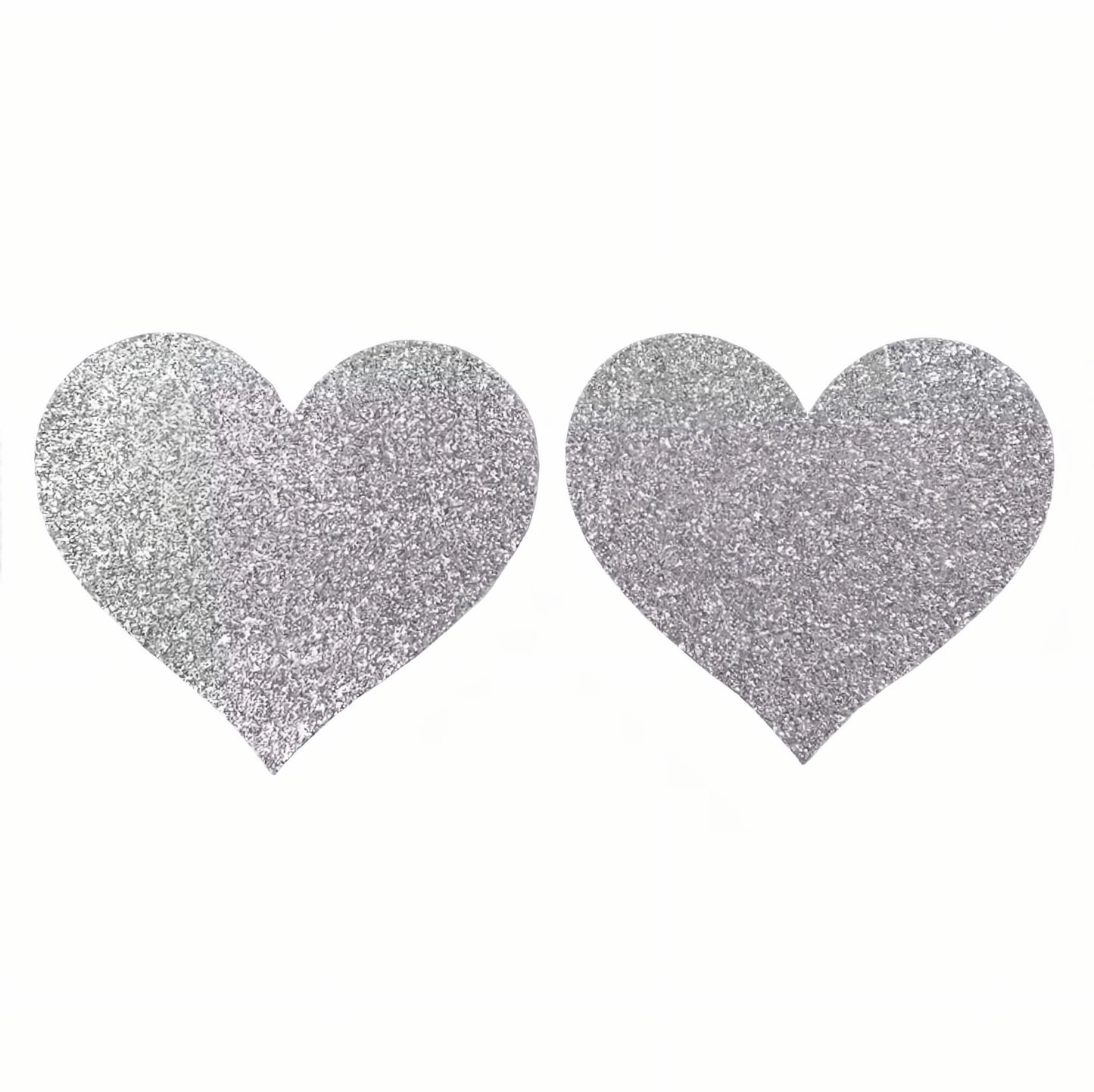 Glitter Pasties Silver Heart