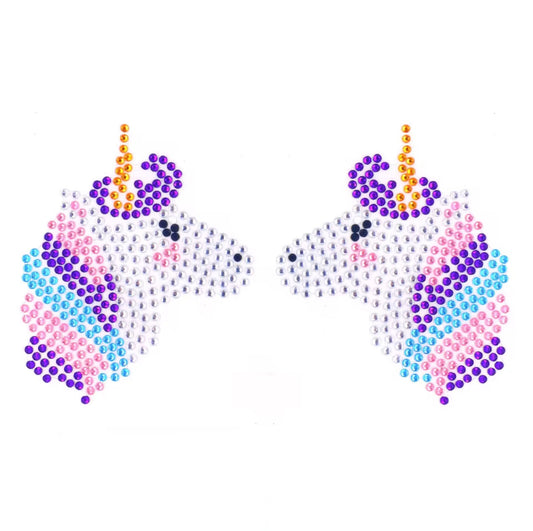Rhinestone Pasties Rainbow and Unicorn