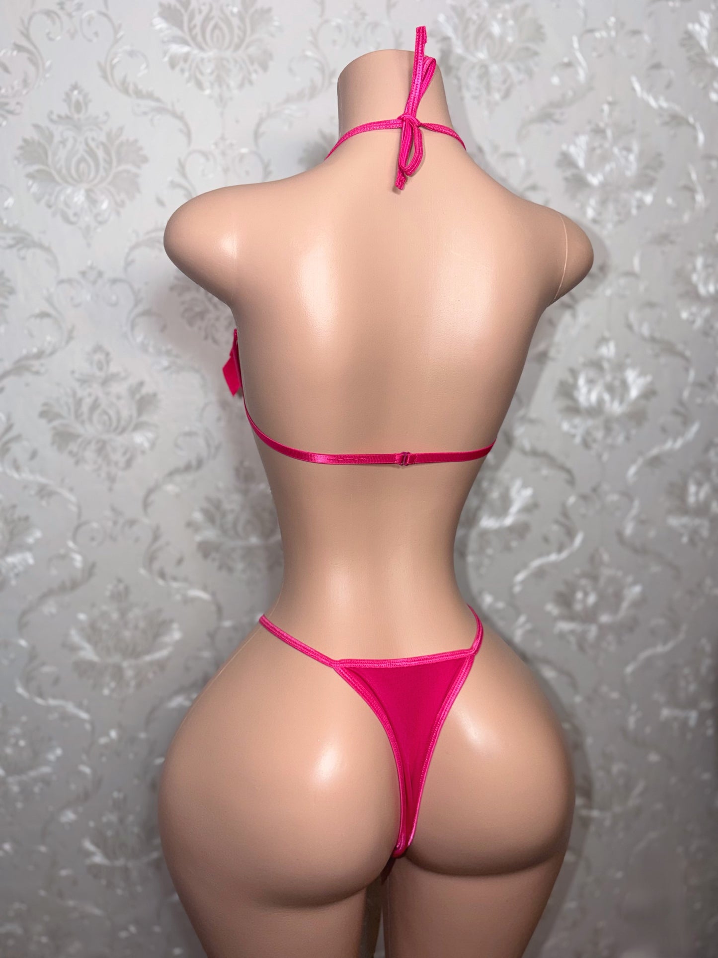 P Fairy Bra and Thong 2 Piece Set with Bows