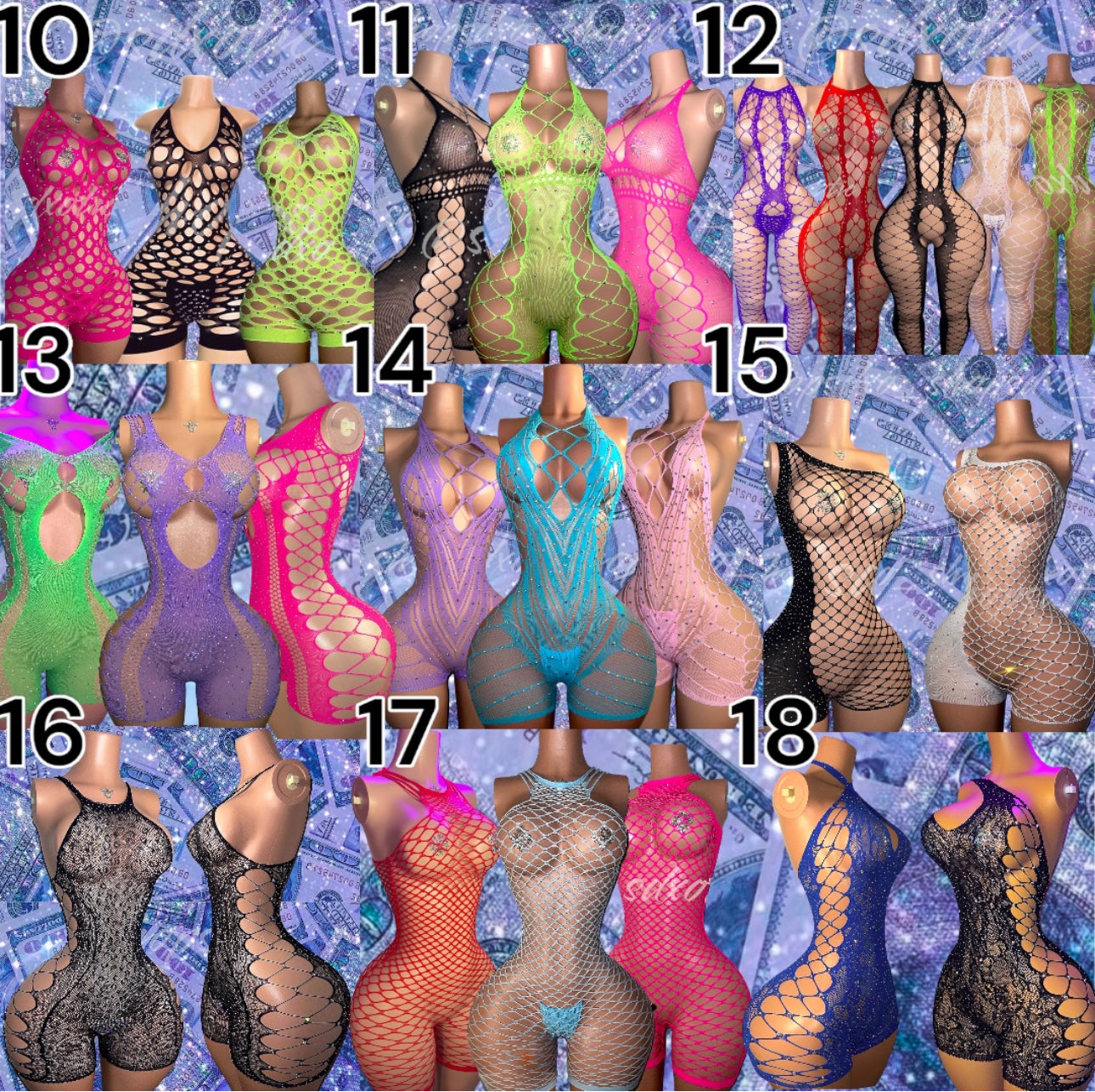 WHOLESALE FISHNETS 16-50 PIECES FITS XS-L (CHOSEN AUTOMATICALLY OR EMAIL TO CHOOSE)