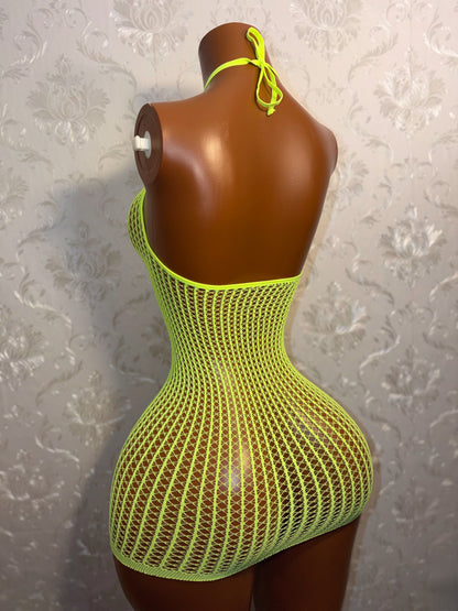 Serena Fishnet Dress Fits XS-XL