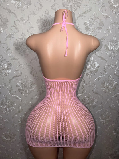 Serena Fishnet Dress Fits XS-XL