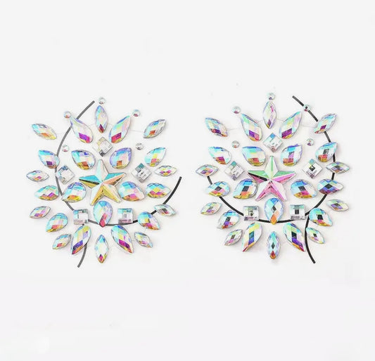 Crystal Pasties Center Star Wide Spread