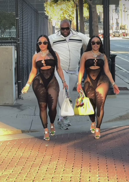 Saditty Mesh Jumpsuit Fits XS-L